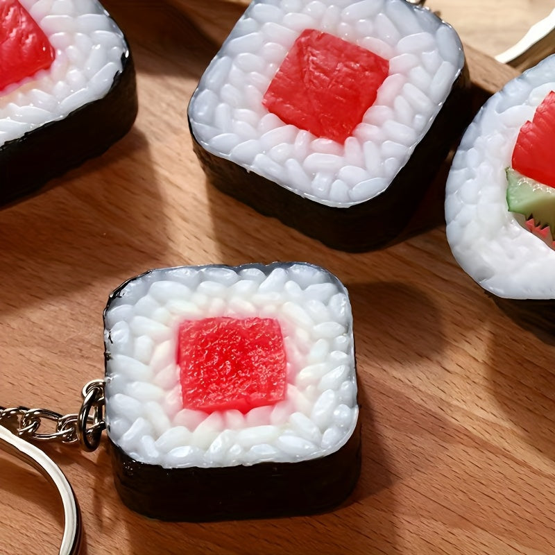 Realistic Sushi Rice Ball Keychain Cute Japanese Food Charm